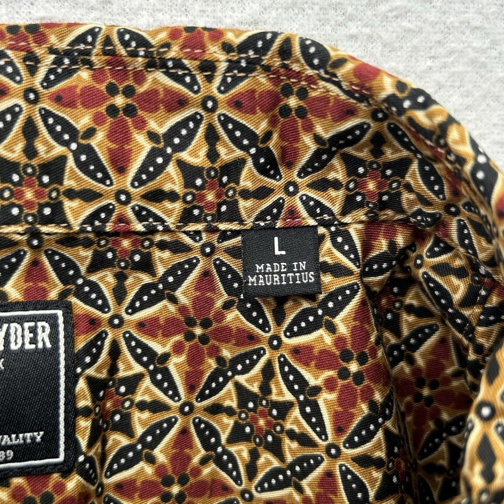 Todd Snyder Ceplok Geometric Pattern Long Sleeve Button Down Shirt Men's L - Picture 4 of 13